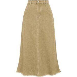 Vintage Denim Skirts for Women Khaki